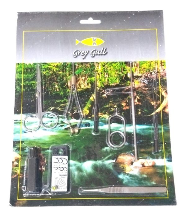 Kit De Herramientas Para Atado De Mosca Fly Grey Gull 8202