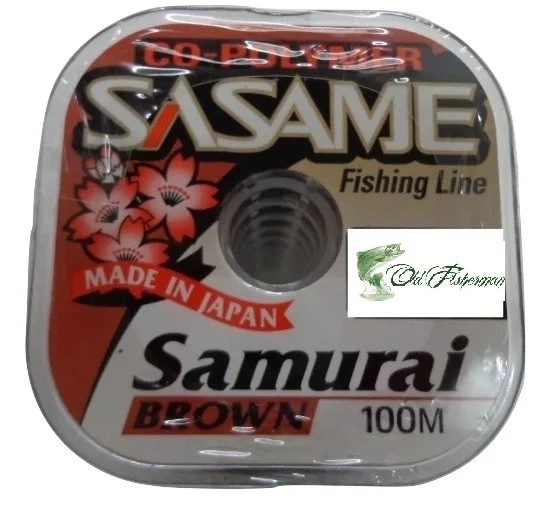 100 Mts Nylon Tanza Sasame Samurai 0.26 Mm Marron