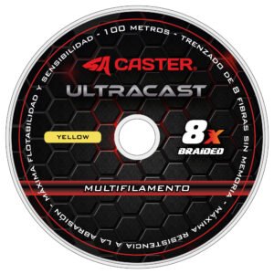 Multifilamento Caster X 100M X8 Hebras Medidas Varias (Color Amarillo)