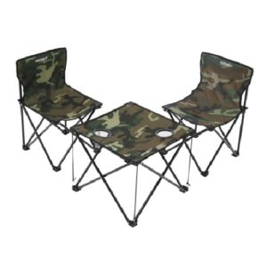 Set Mesa + 2 Sillas Plegables Spinit Camo Textil