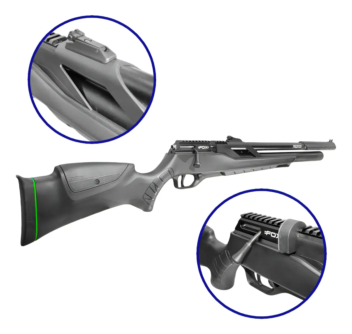 Rifle Fox PCP Predator 6.35 C/Regularor y Cargador - Imagen 3