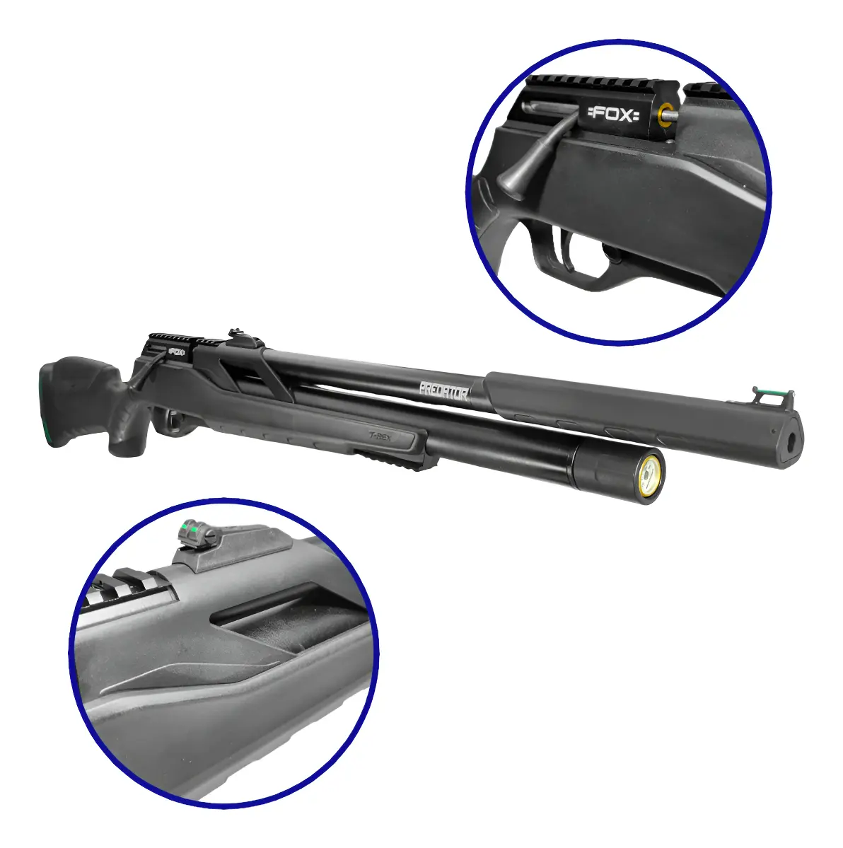 Rifle Fox PCP Predator 6.35 C/Regularor y Cargador - Imagen 4